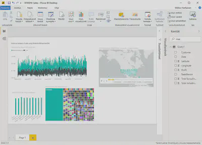 Power BI on erinomainen tiedon visualisointiin ja tutkimiseen