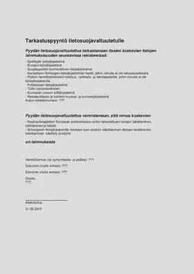 Effin tarkastusgeneraattori luo asiakirjan, joka toimitetaan poliisille.